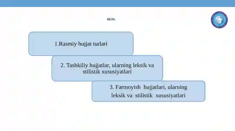 Davlat tilida ish yuritish hujjatlari 2