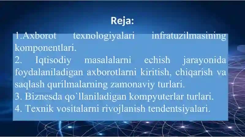 Axborot texnologiyalari infratuzilmasi 2