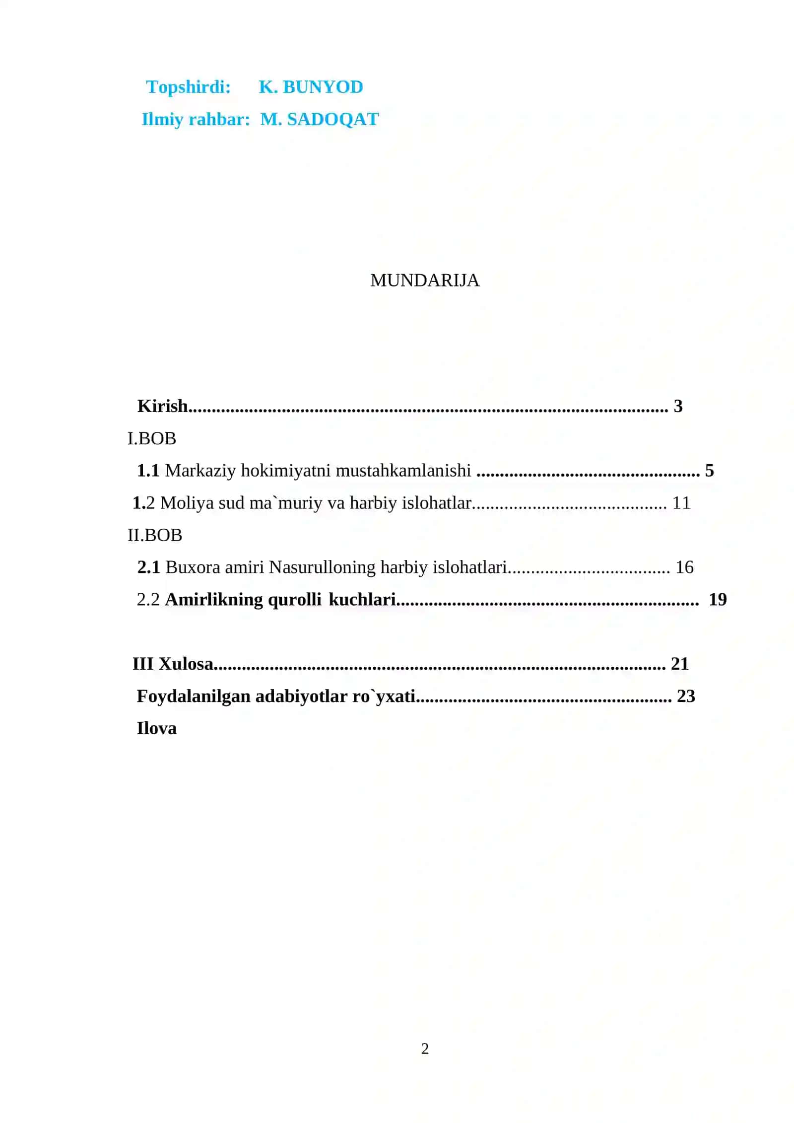 Buxoroning harbiy salohiyatlari 2