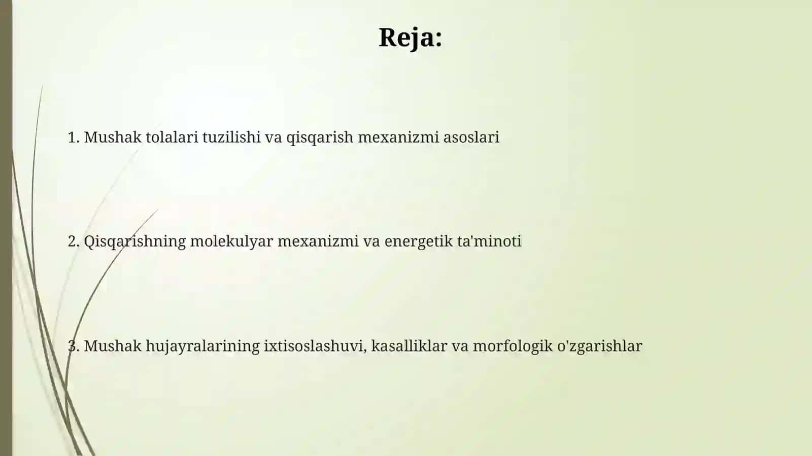 Mushak qisqarish mexanizmining morfologik asoslari 2