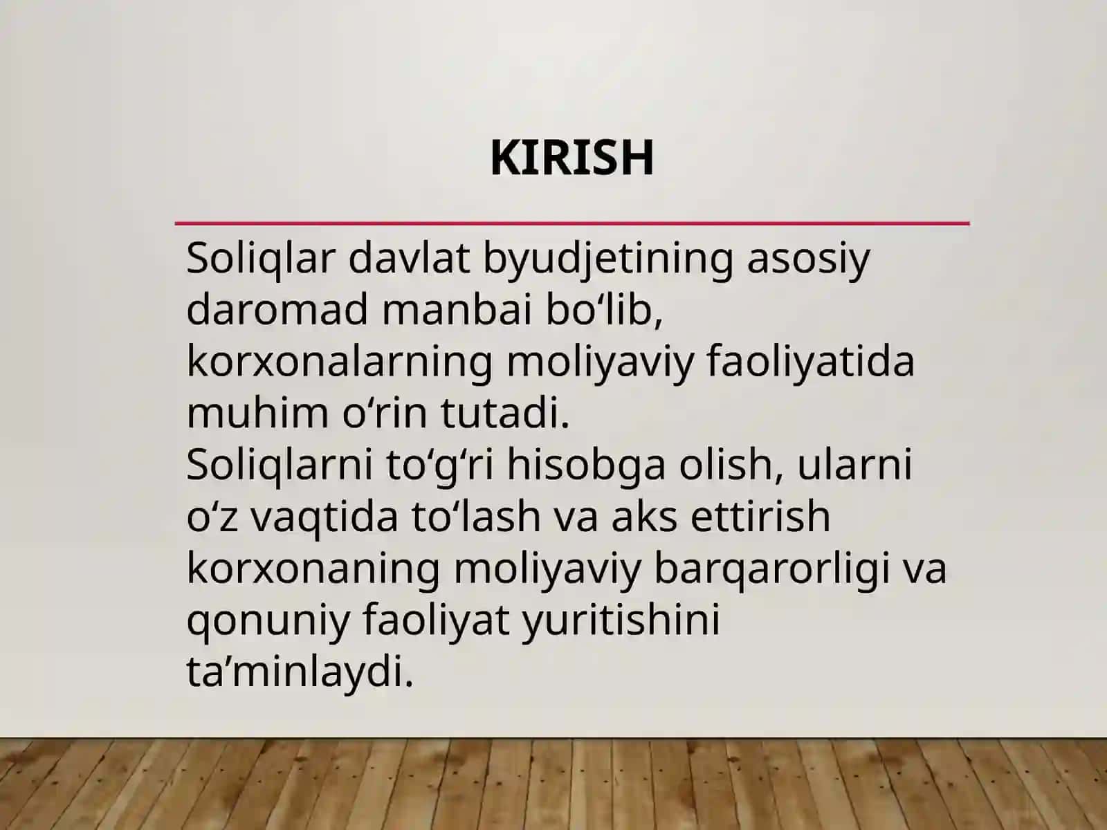 Soliqlar va boshqa majburiy to‘lovlar hisobi 2