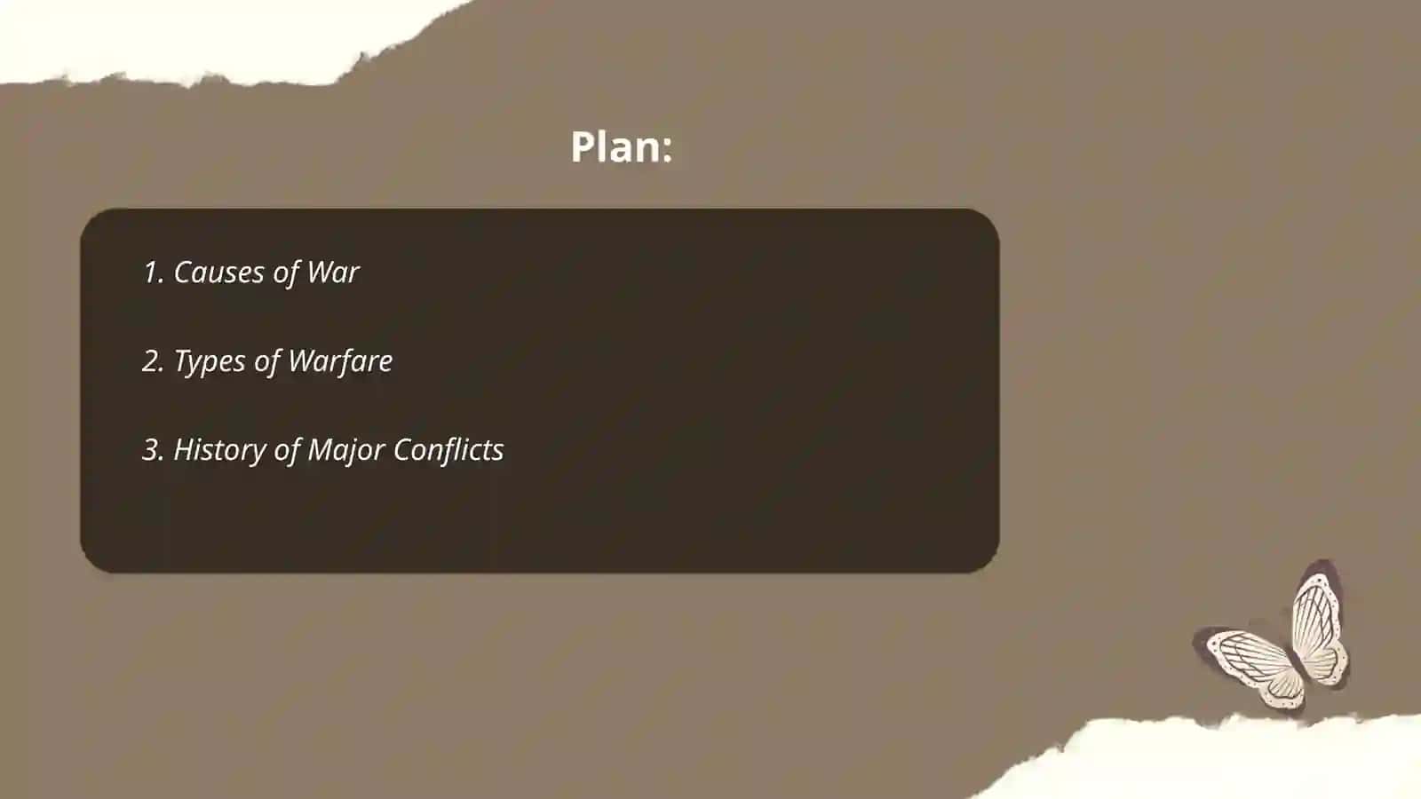 Wars and conflict 2