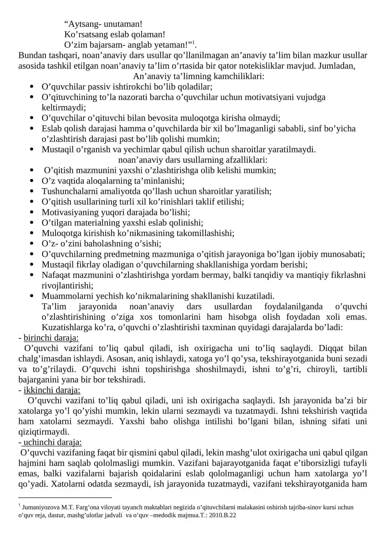 O’qitishning Noan’anaviy shakllari va ularning o’ziga xos xususiyatlari 2