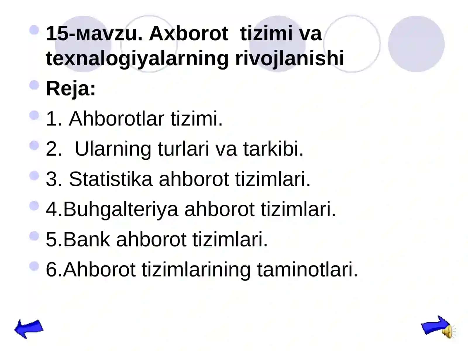 “INFORMATIKA VA AXBOROT TEXNOLOGIYALARI “ fanidan tayyorlagan slayd 2