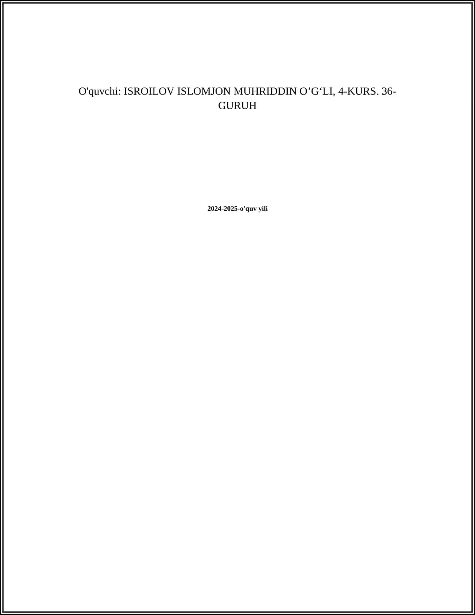DUNYO HUQUQIY TIZIMLARI TASNIFI: ROMANO-GERMAN 2