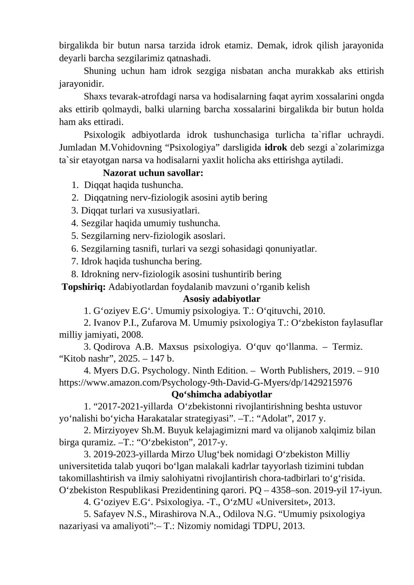 Diqqat, Sezgi, Idrok 2
