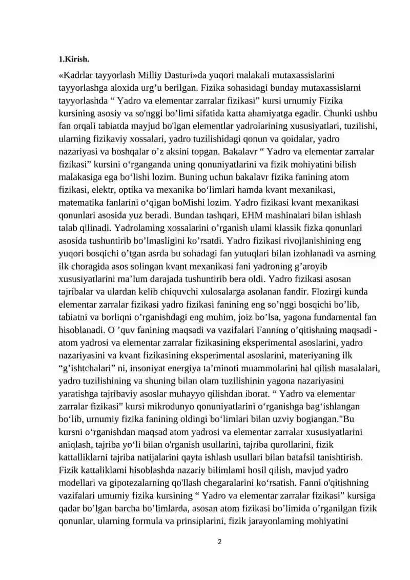 Yadro va elementar zarralar fizikasi 2