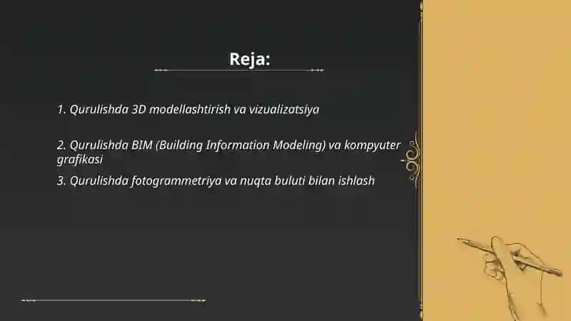 Qurulishda 3D modellashtirish va vizualizatsiya 2
