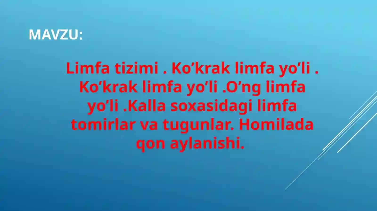 ODAM ANATOMIYASI FANI 2