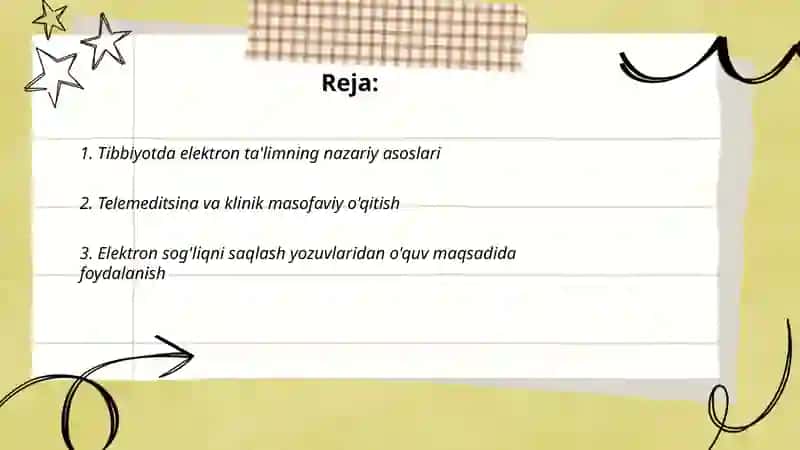 Tibbiyotda elekrton va masofaviy o'qish 2