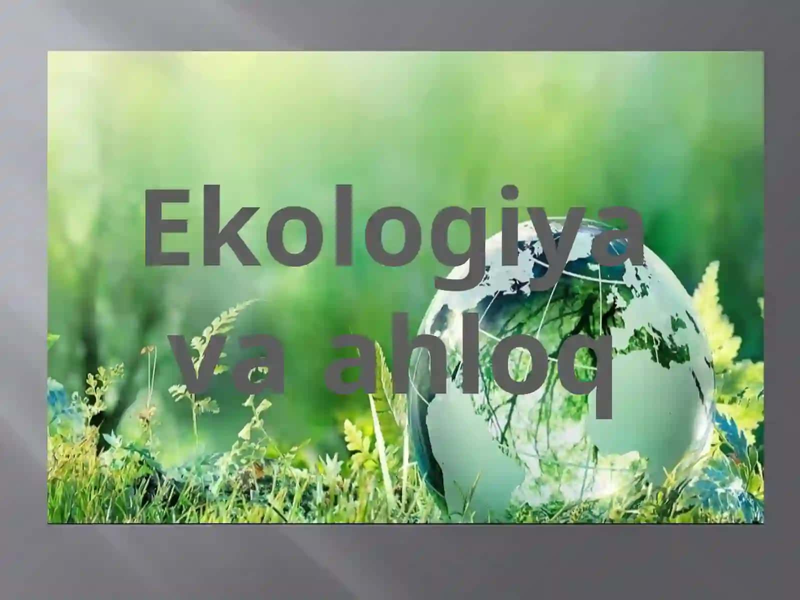 Ekologiya va axloq 2