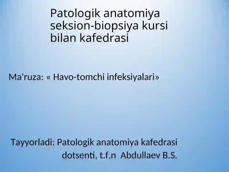 Havo-tomchi infeksiyalari 2