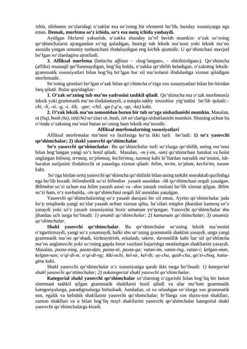 O‘zbek tilida asos va qo‘shimchalar imlosi 2