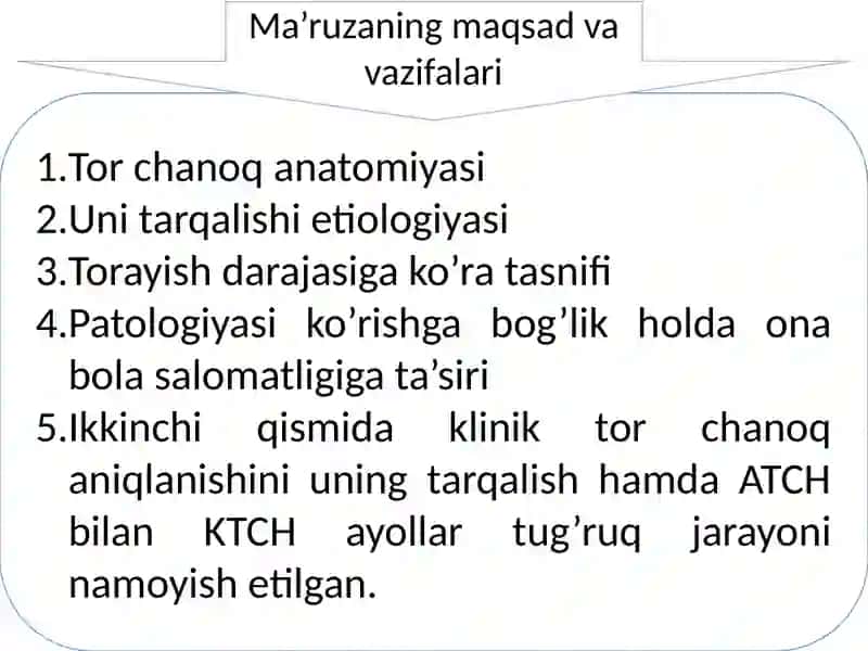 Zamonaviy akusherlikda tor chanoq 2