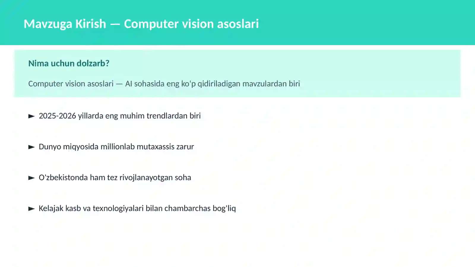 Computer vision asoslari 2