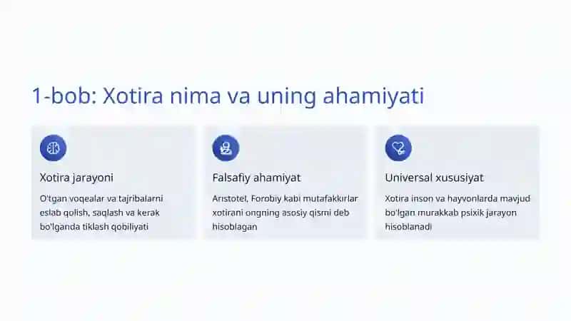 Xotira va uning mexanizmlari: Ongimizning sirli olami 2
