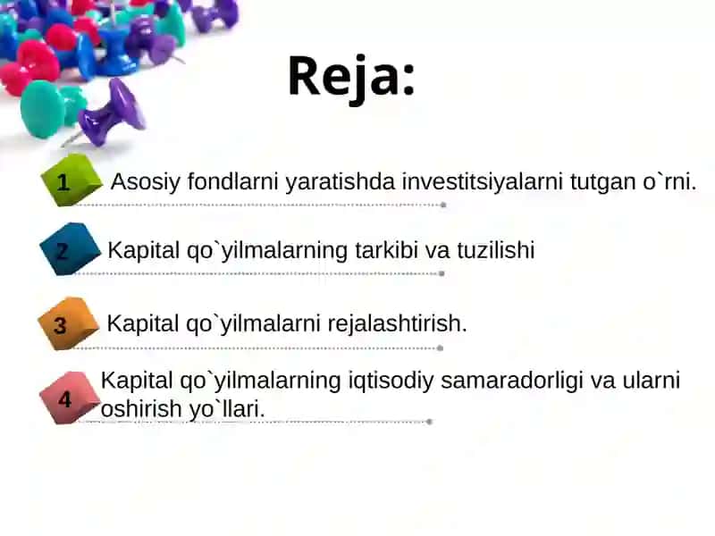 KORXONANING INVESTITSION FAOLIYATI 2
