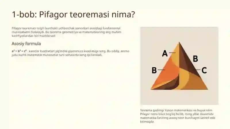 Pifagor teoremasining ba’zi tatbiqlari 2