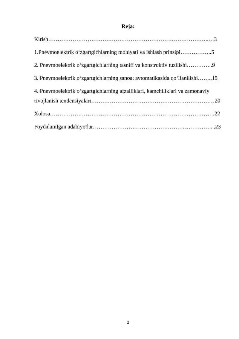 Pnevmoelektrik o'zgartgichlar 2