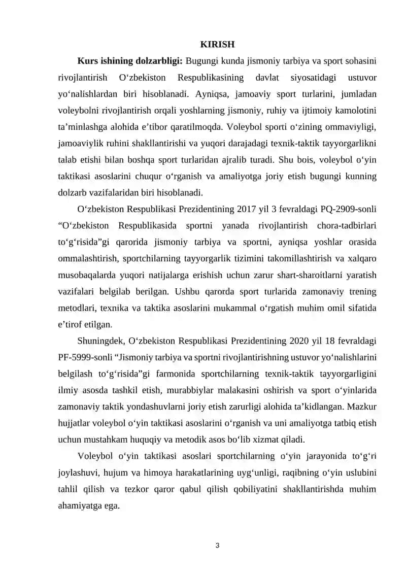 Voleybol o‘yin taktikasi asoslari 2