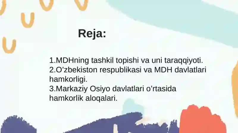 MDHning tashkil topishi va uni taraqqiyoti 2