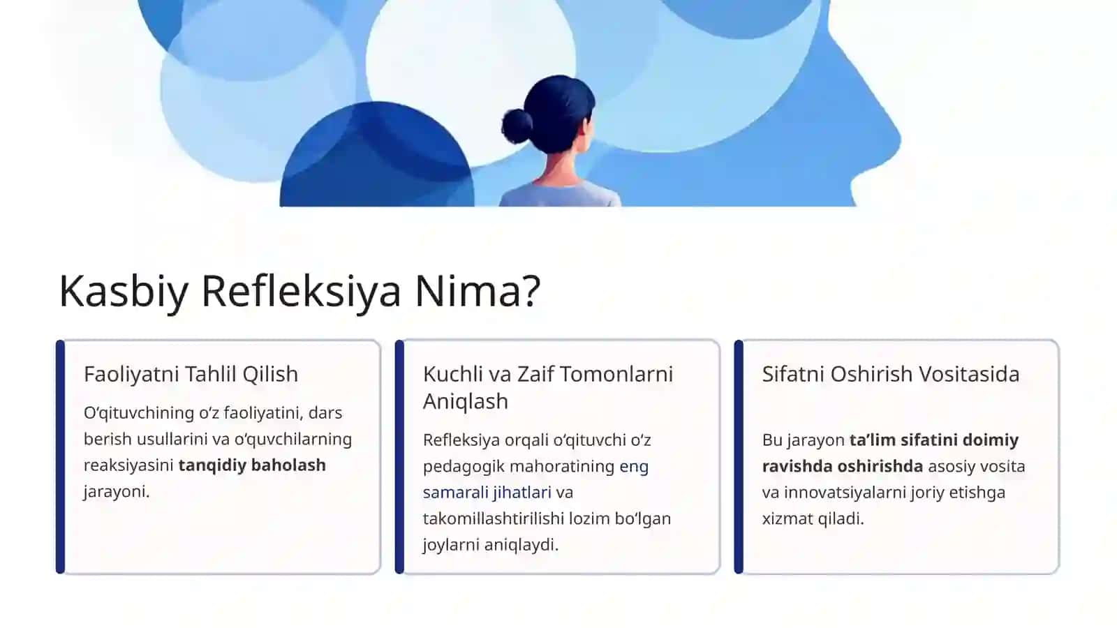 Ta’lim Jarayonini Tashkil Etishda O‘qituvchi Kasbiy Refleksiyasining O‘rni 2