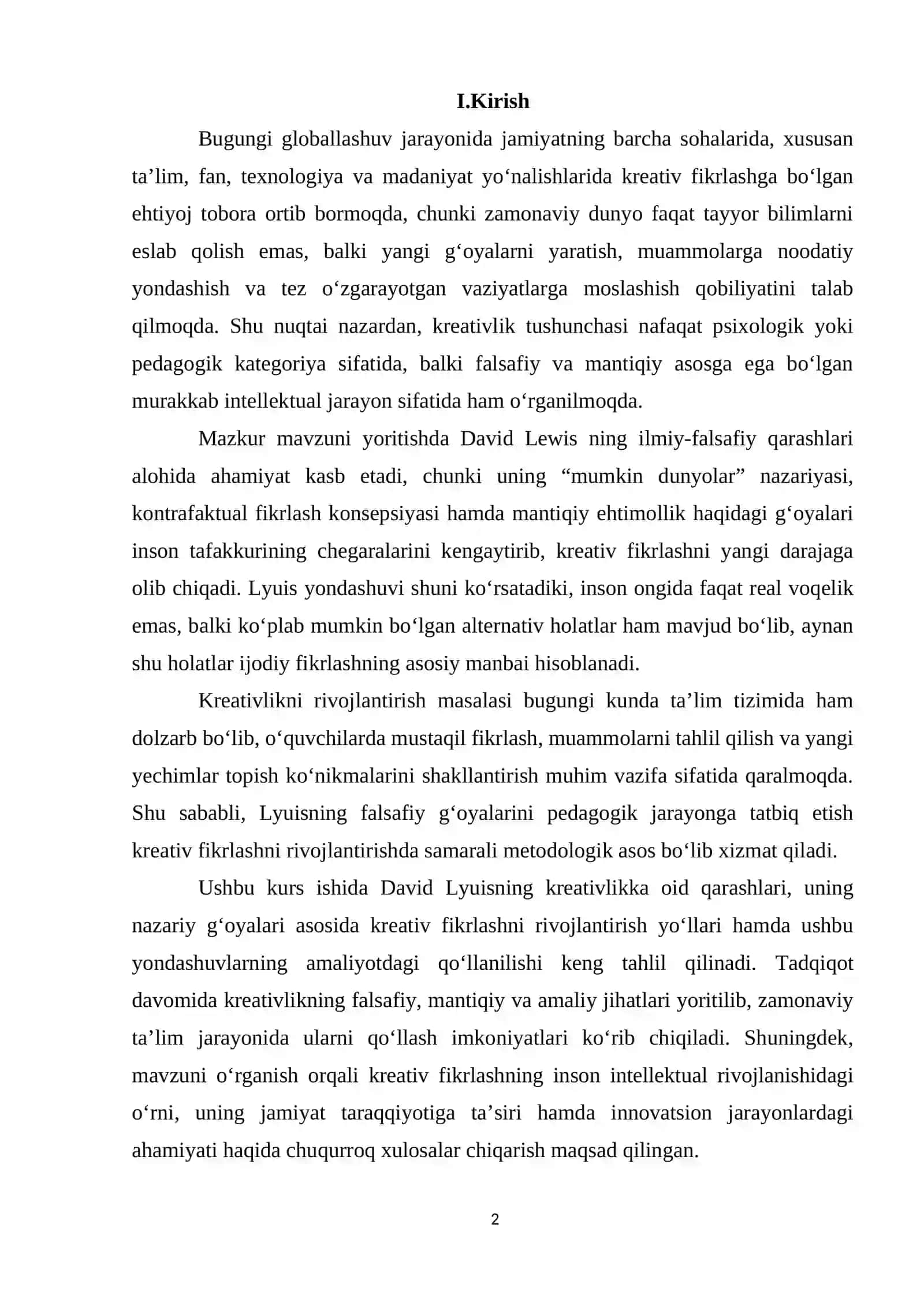 Devid Lyuisni kreativlikka qo’shgan hissasi 2