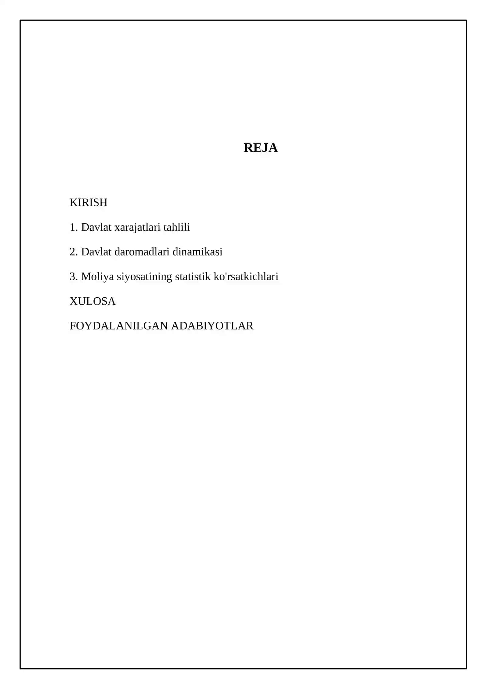 Davlat moliya statistikasi 2