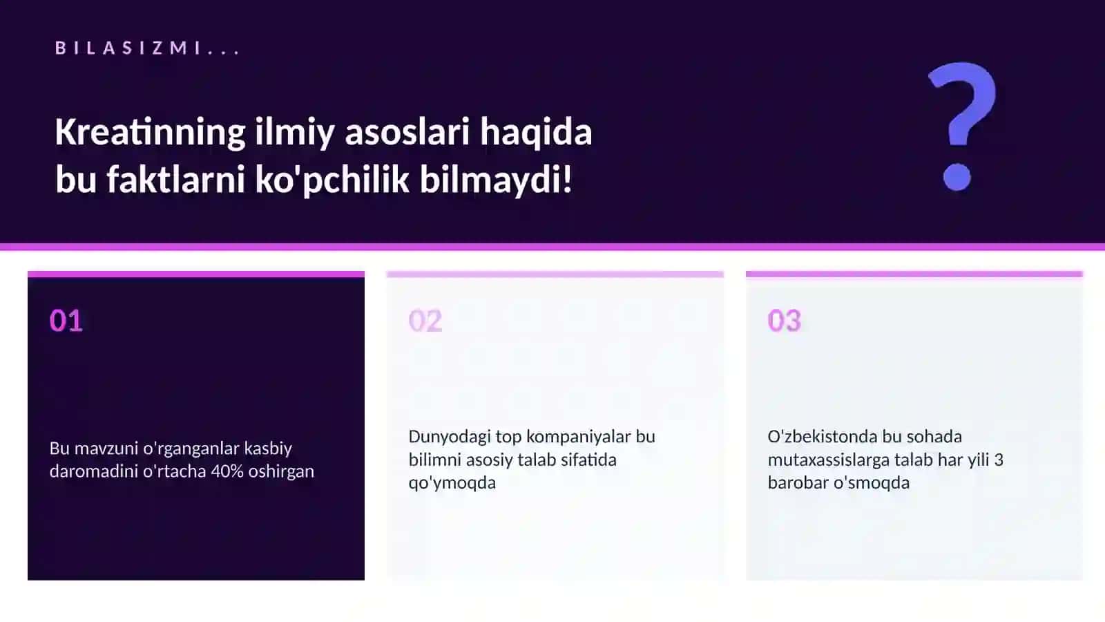 Kreatinning ilmiy asoslari 2