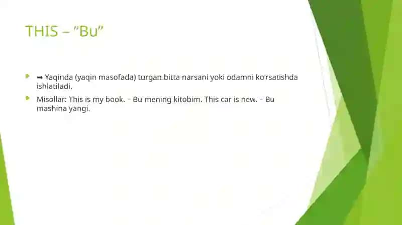 Demonstrative Pronouns 2