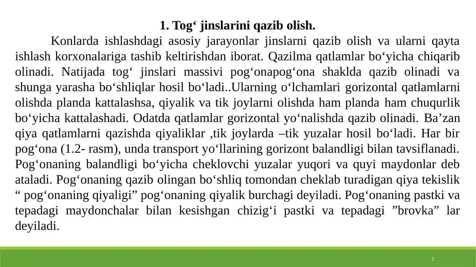 Tog‘ jinslarini qazib olish korxonasi 2
