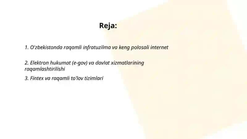 O'zbekistonda raqamli iqtisodiyot 2