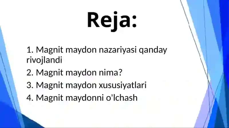 Magnit maydon nazariyasi 2