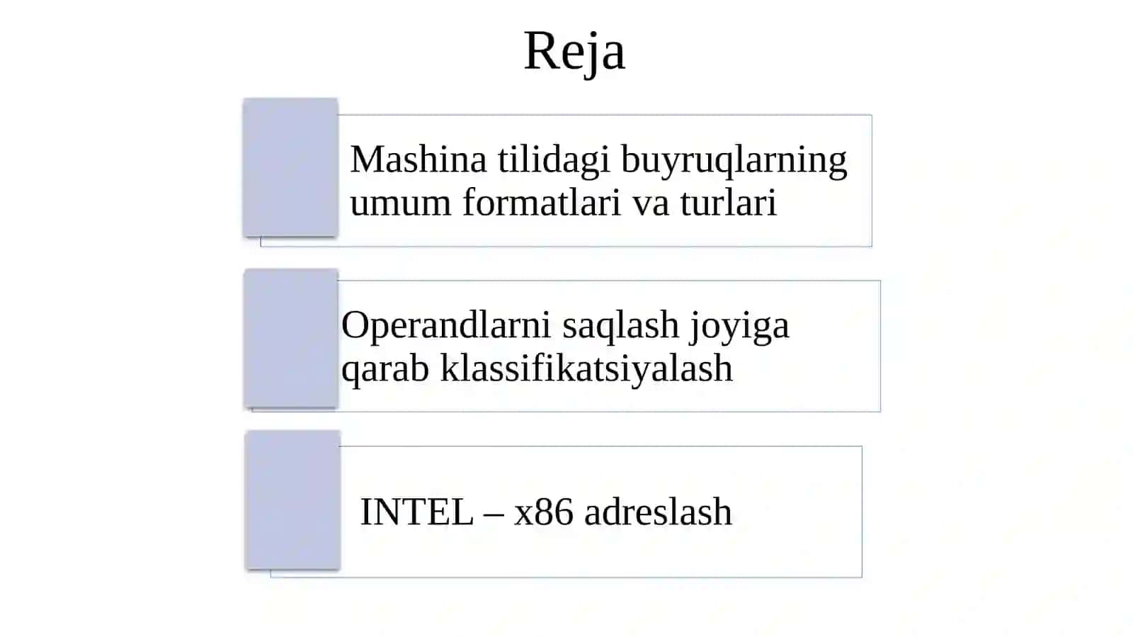Buyruqlar tizimi arxitekturasi 2