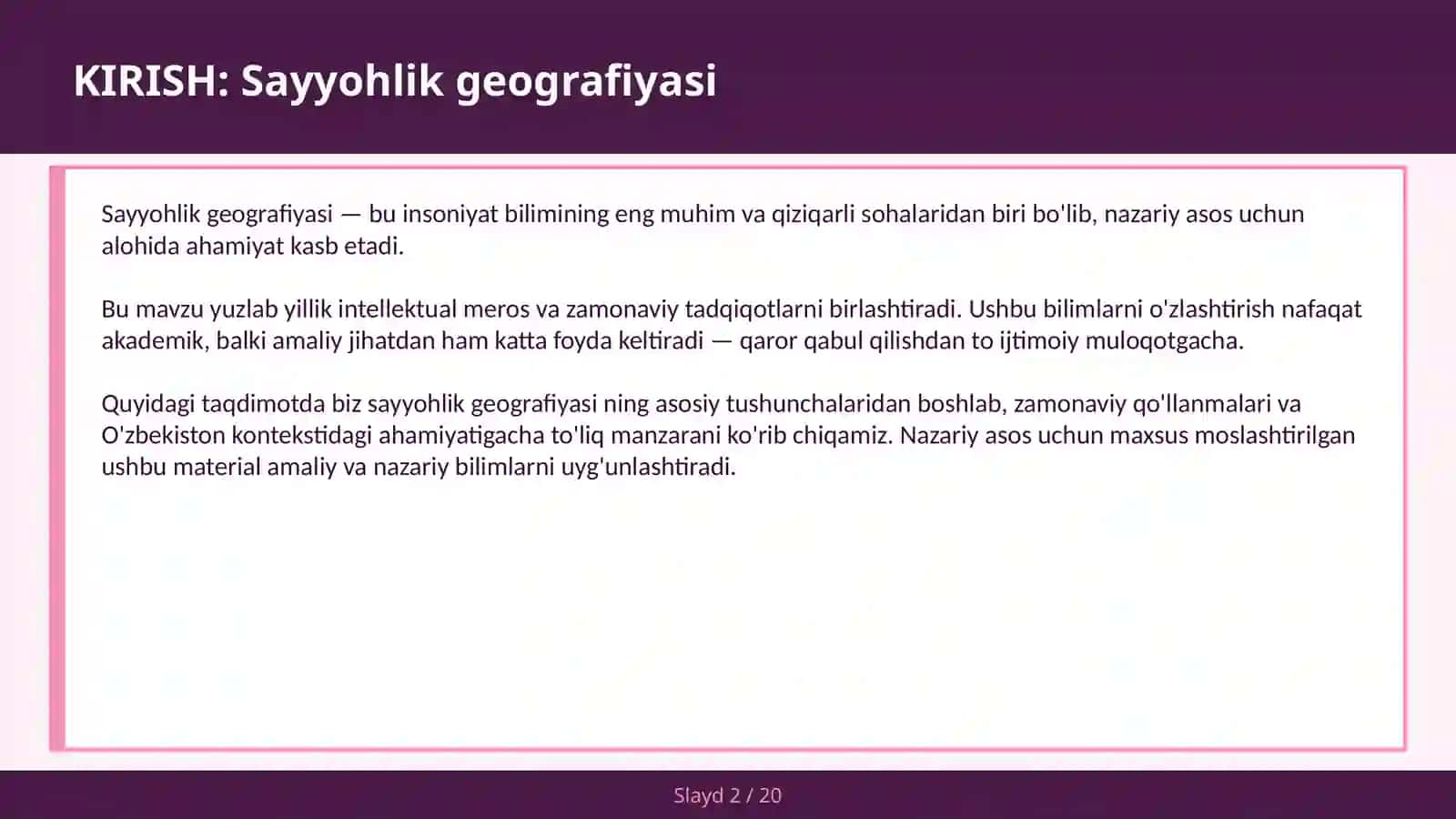 SAYYOHLIK GEOGRAFIYASI 2