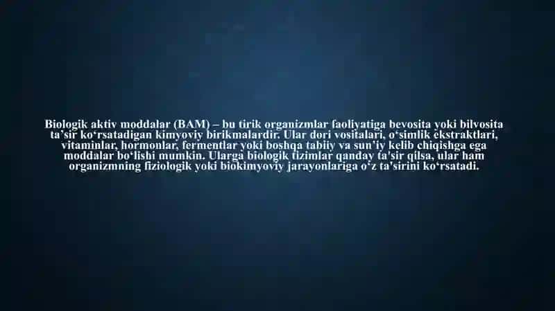 BiolagiokaktivmoddalaRTASIR ETISH MEXANIZMI 2