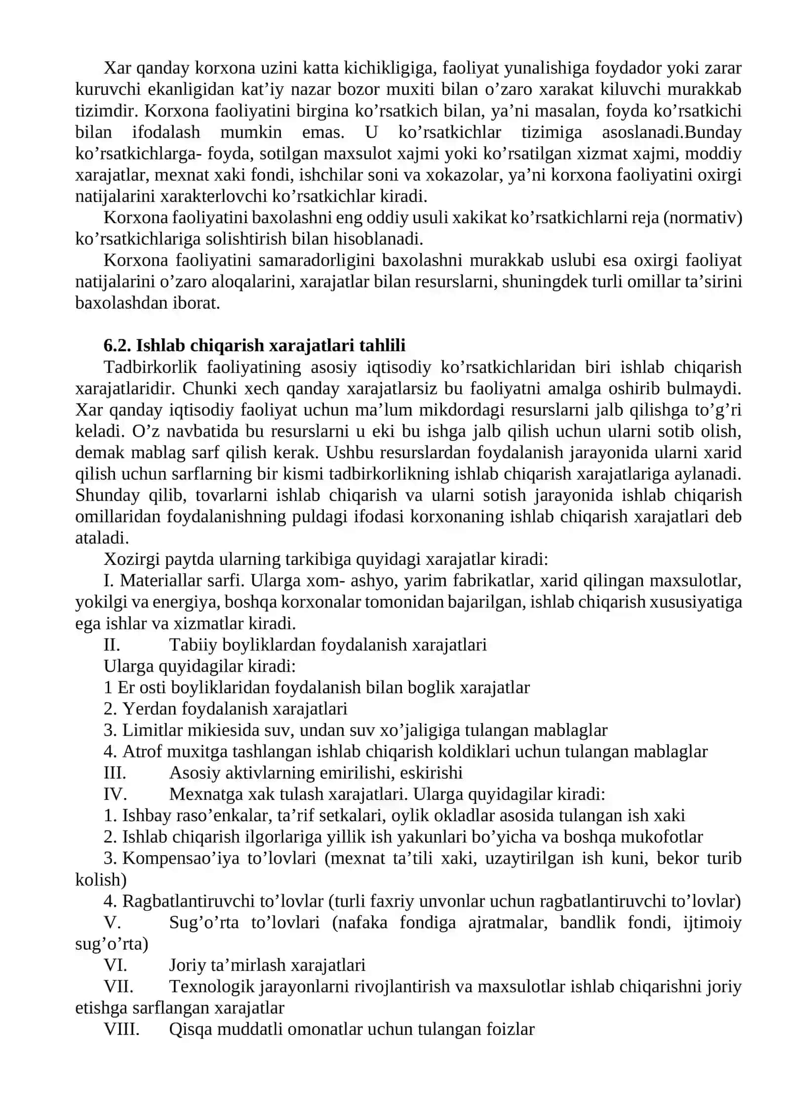 Tadbirkorlik faoliyatini tahlil etish 2