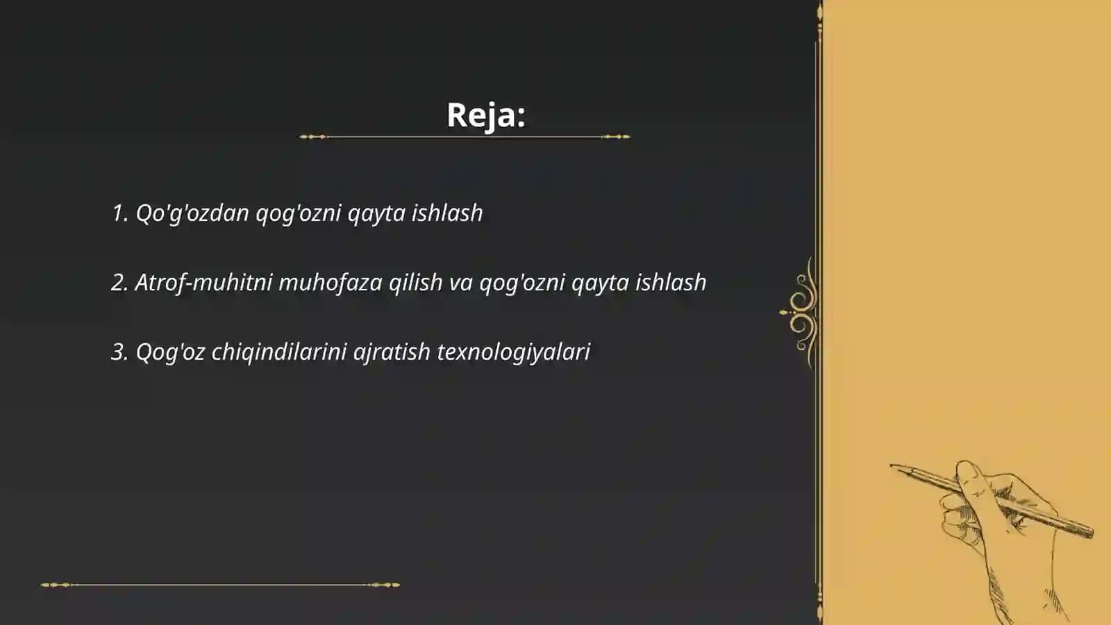 Qogpozni qayta ishlash 2
