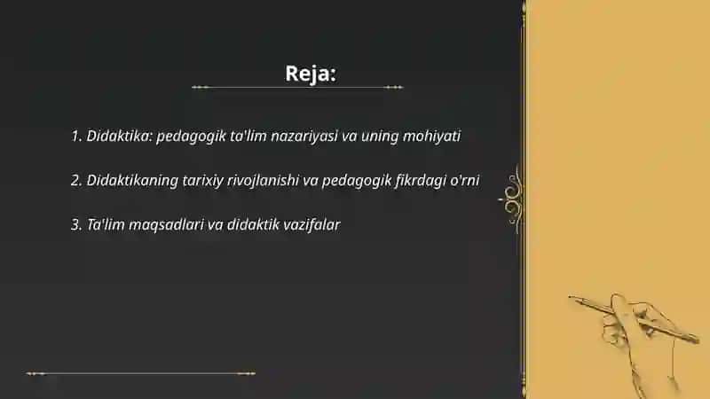 Didaktika pedagogik ta'lim nazaryasi sifatida 2