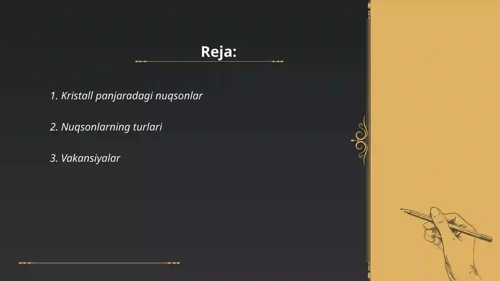 Kristall panjaradagi nuqsonlar 2