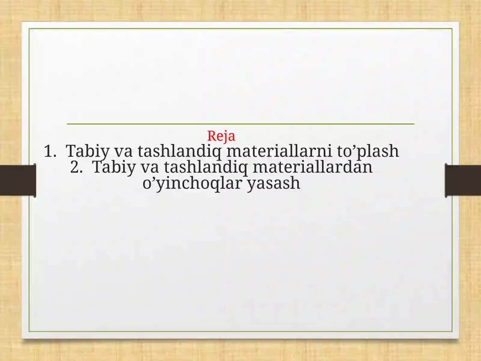 Tabiiy materiallardan turli o'yinchoqlar yasash 2