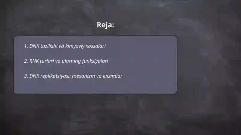 Irsiyatning molekulyar asoslari 2