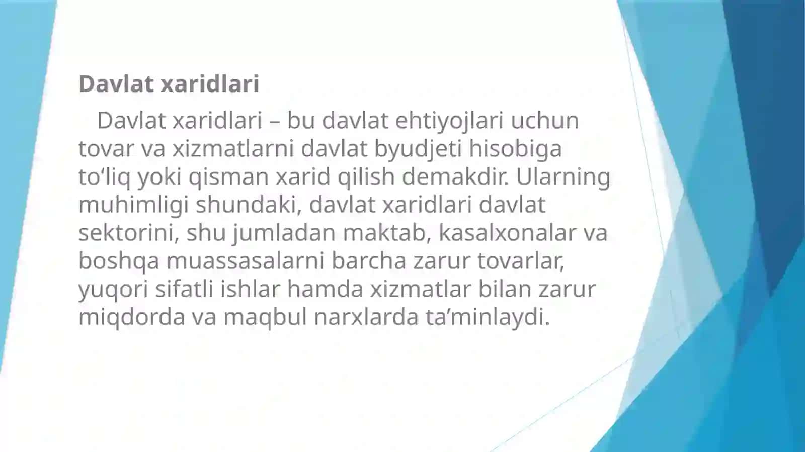 Davlat xaridlari 2