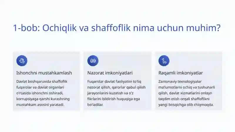 Ochiqlik va shaffoflik: Raqamli davrning yangi bosqichi 2