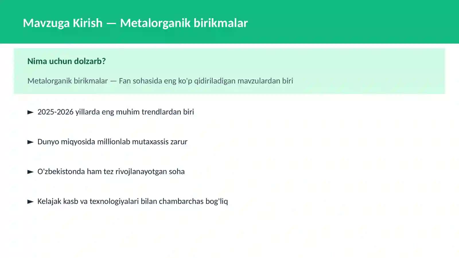 Metalorganik birikmalar 2