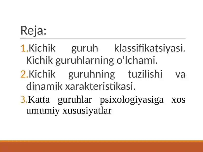 KICHIK VA KATTA GURUHLAR PSIXOLOGIYASI 2