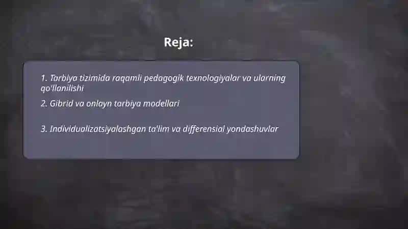 Tarbiya tizimida innovatsiyalar 2