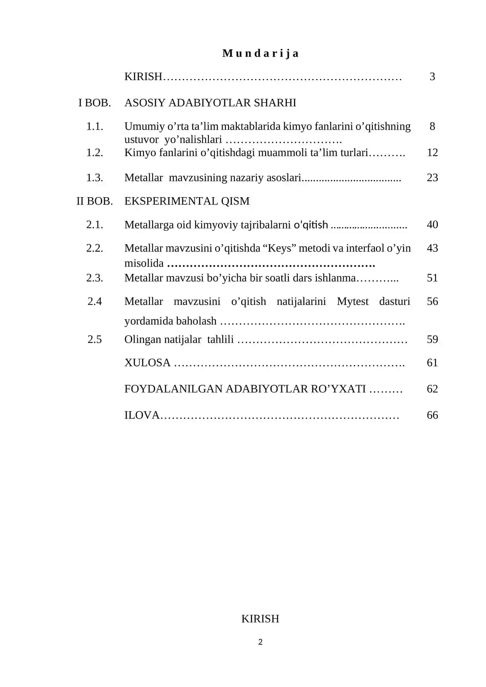 Muammoli ta’lim metodlaridan foydalanib  “Metallar” mavzusini o’qitish 2