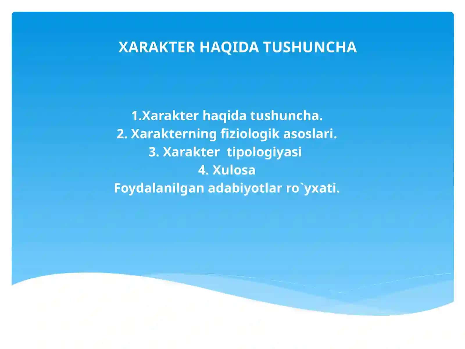 XARAKTER TIPOLOGIYASI 2