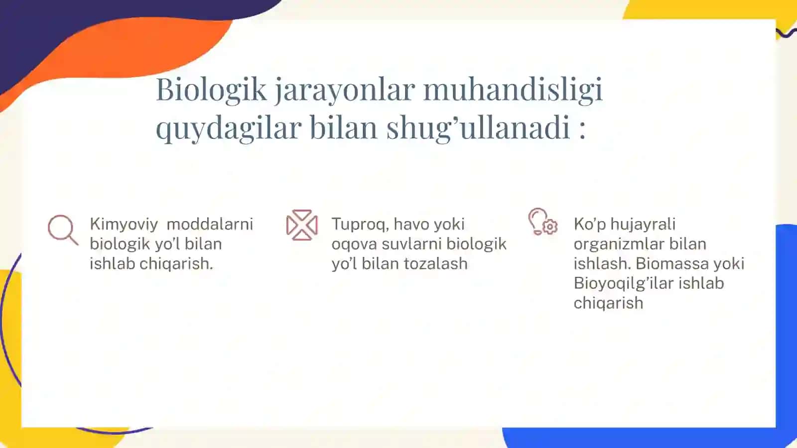 Biologik Jarayonlar Muhandisligi 2